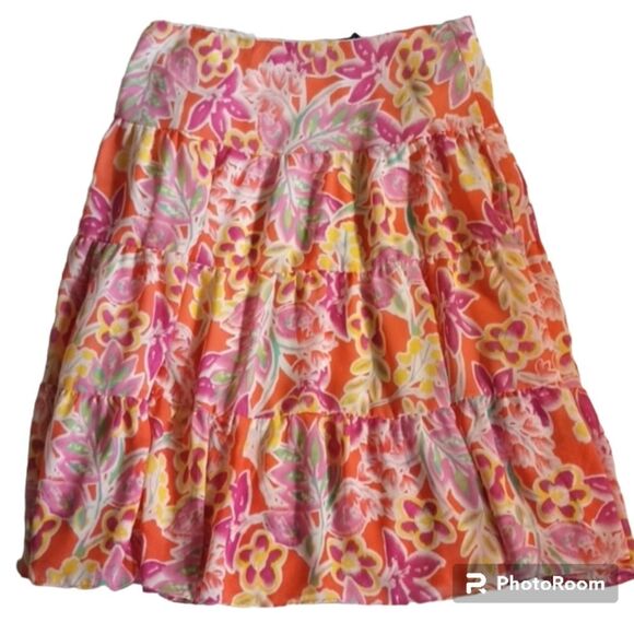 CHAPS Women's Multicolor Skirt Sz PM/M/M - Picture 1 of 4